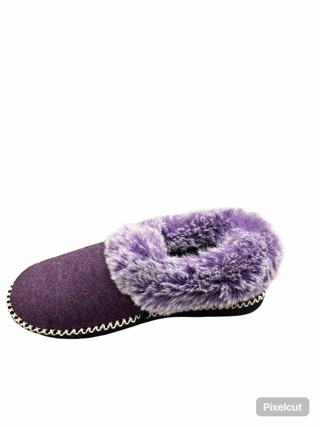 EverFoams Shoe Size 10 Purple Faux Fur Slippers