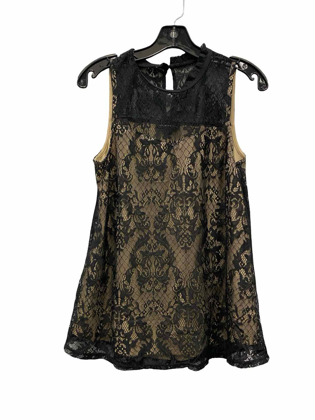 Fortune + Ivy Size M Black Lace Tank Top