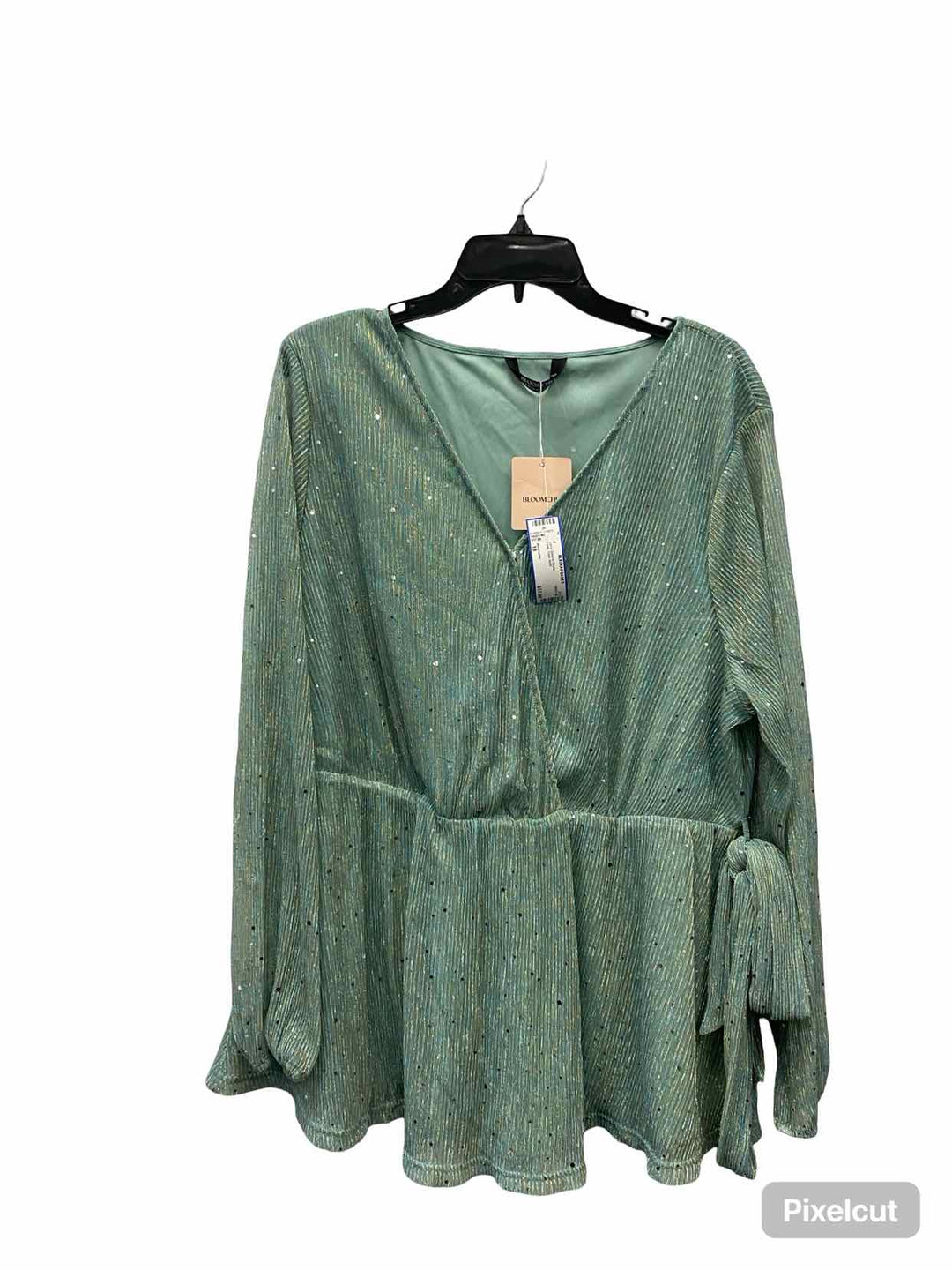 Bloomchic Size 18 Cyan Gold Long Sleeve Shirts