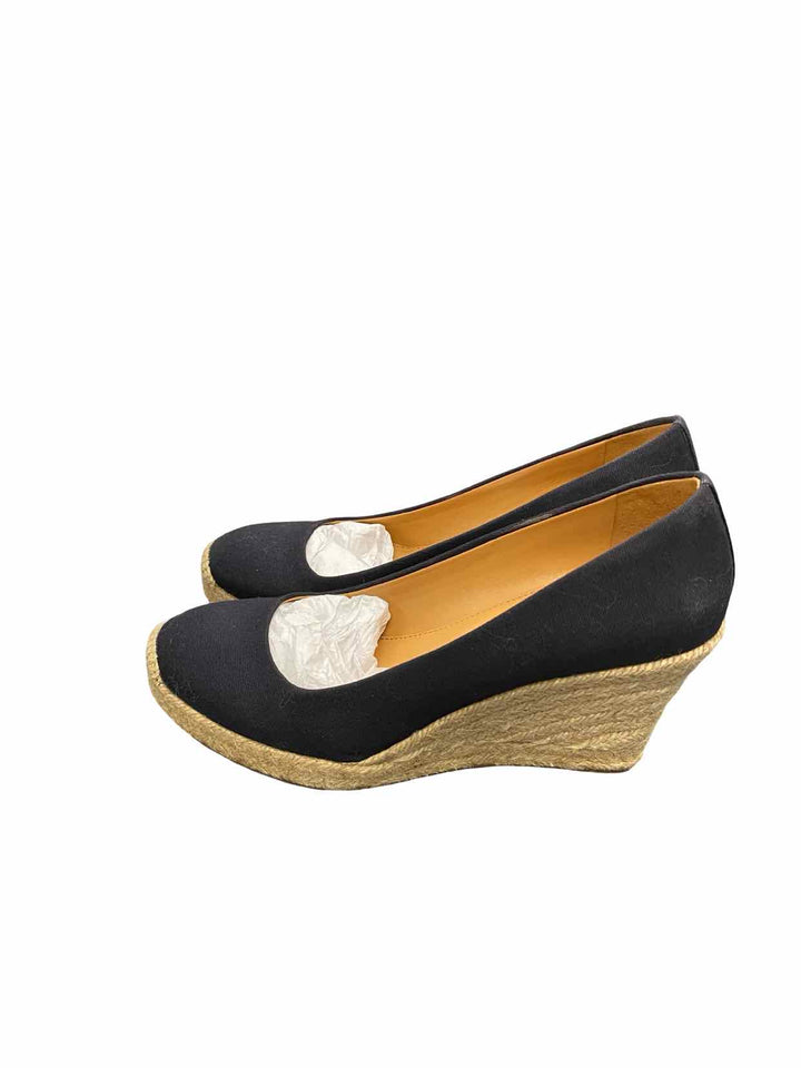 J Crew Shoe Size 9 Tan navy Wedge Heels