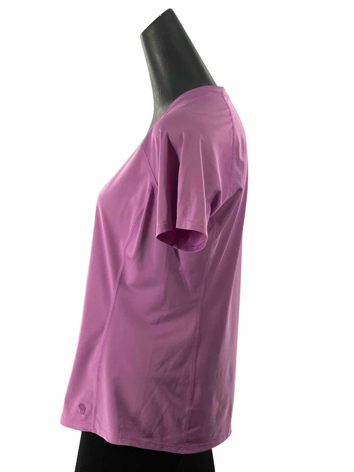 Mountain Hard Wear Size L Purple Athletic Short Sleeve