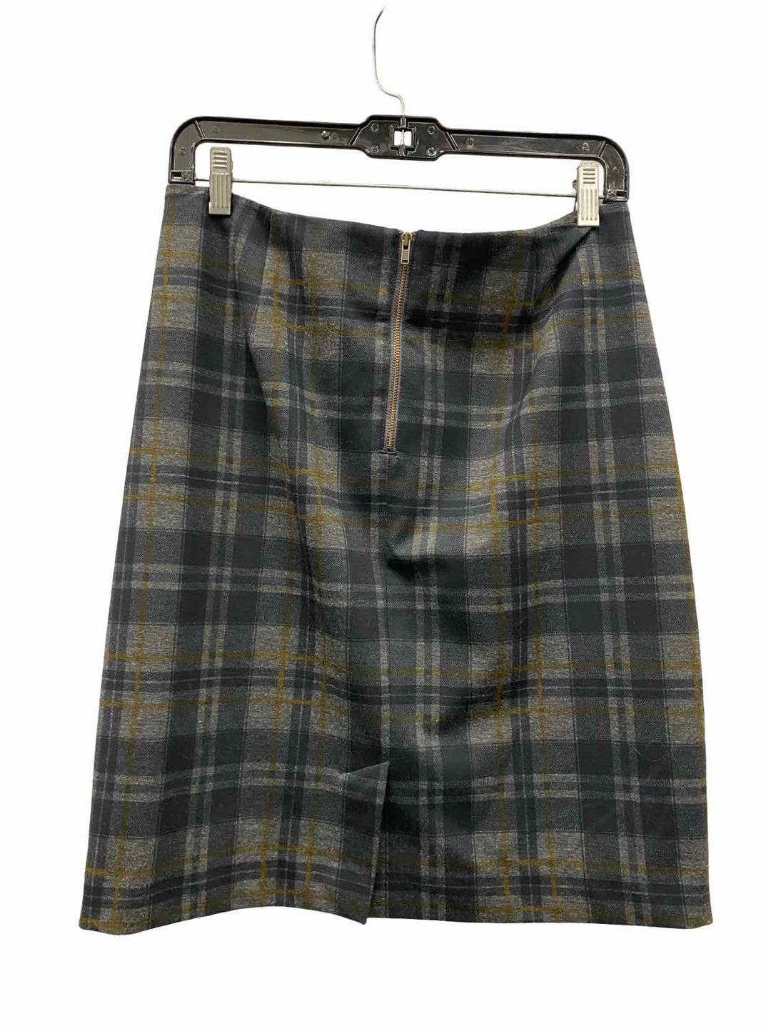 Cabi Size 4 Black Yellow Plaid Skirt