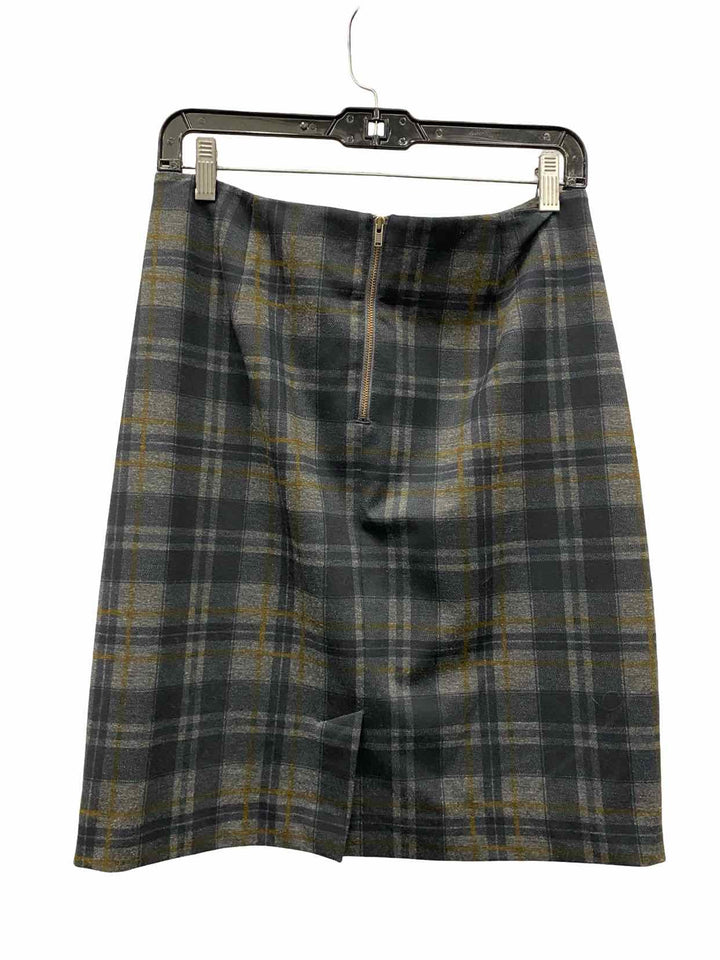 Cabi Size 4 Black Yellow Plaid Skirt