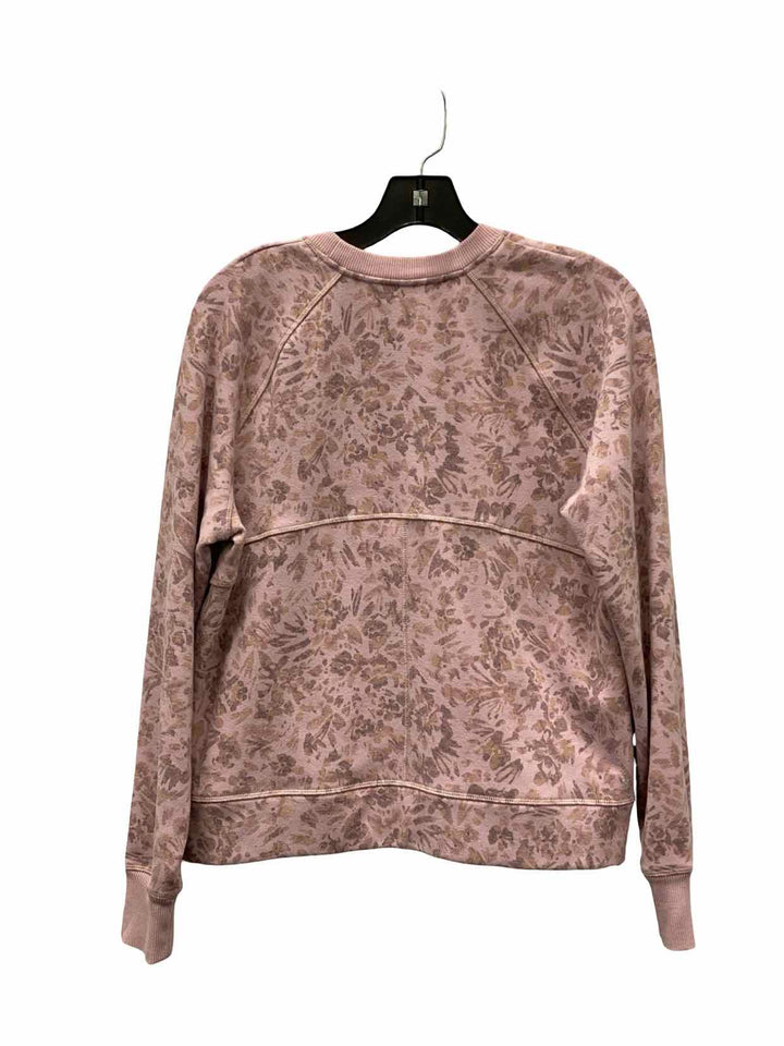Title Nine Size M Pink Brown Print Sweater