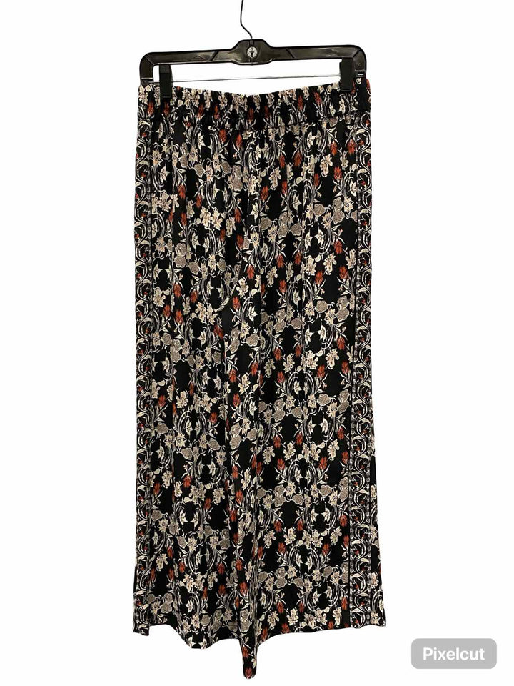 Max Studio Size S Black Multi Print Pants