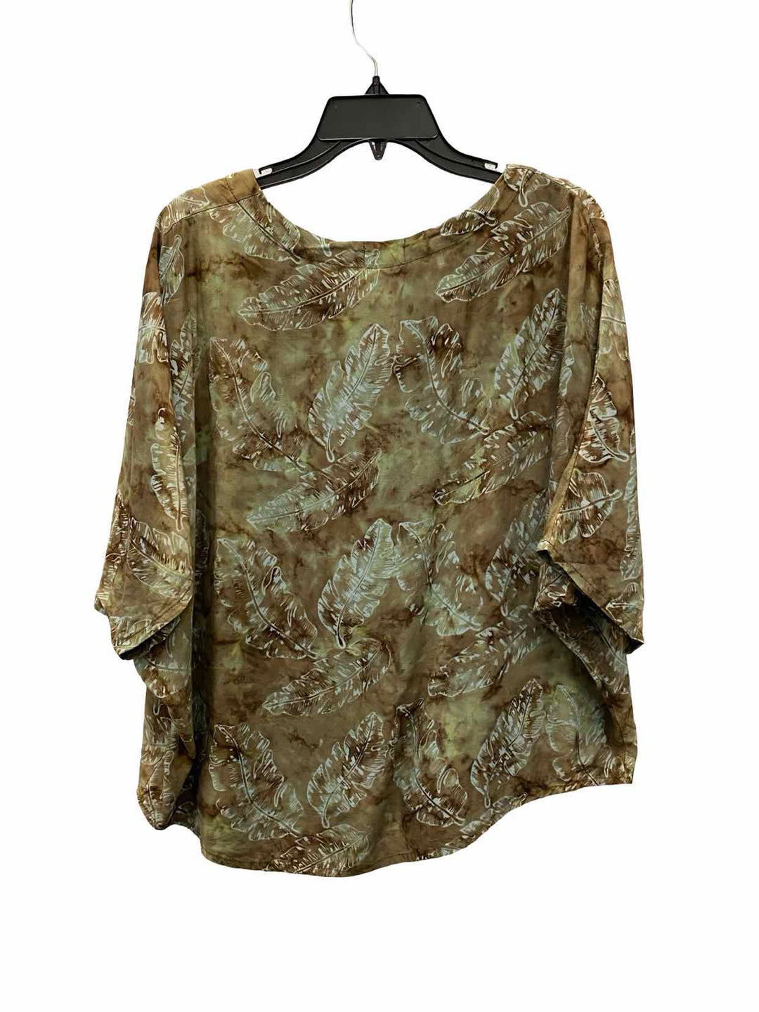 Betty Lou's Size 0S Brown Short Sleeve Shirts