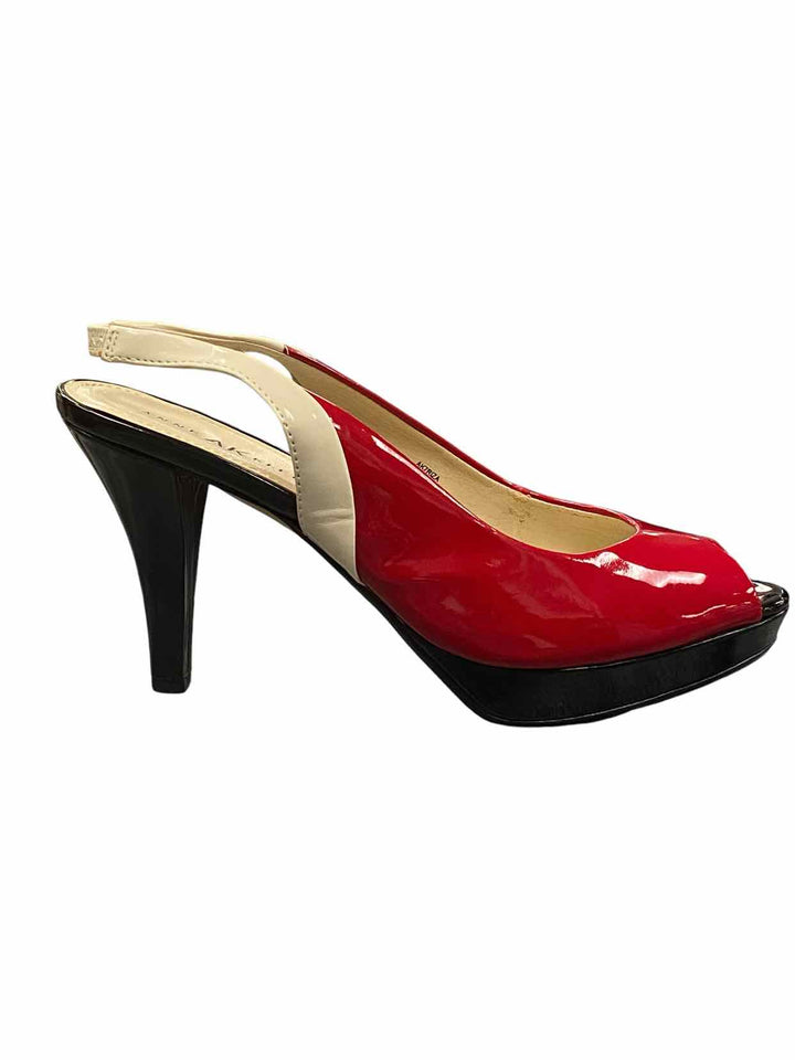 Anne Klein Shoe Size 8.5 Red Black/White Heels