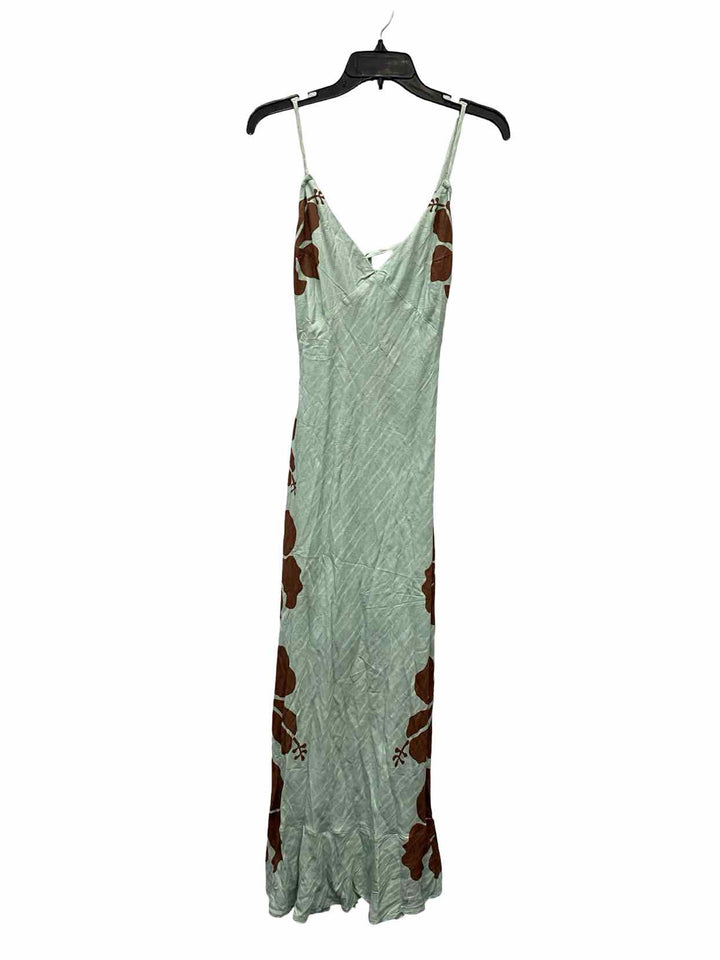Roxy Size S Green Brown Floral Dress