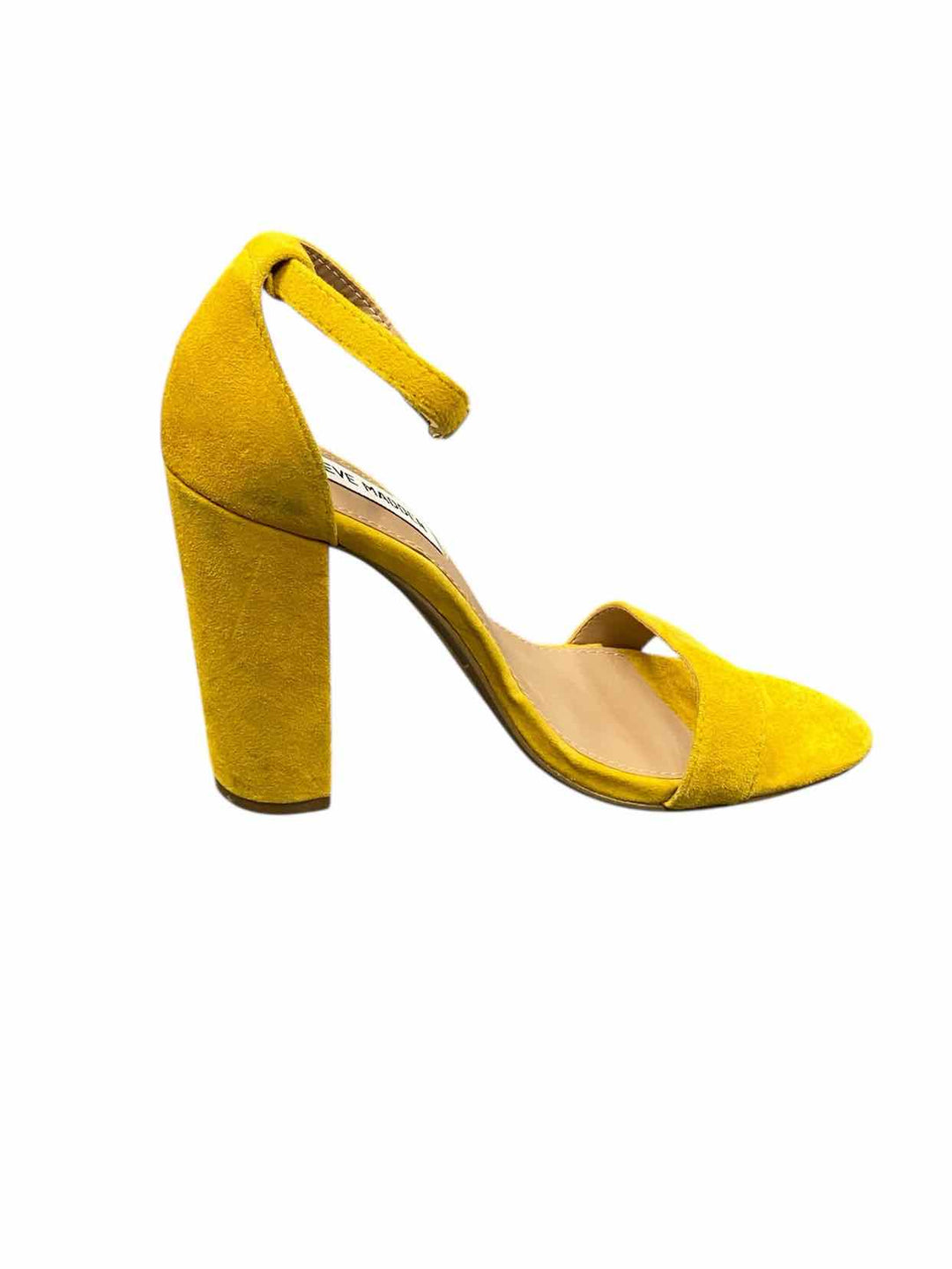 Steve Madden Shoe Size 7.5 Yellow Suede Heels