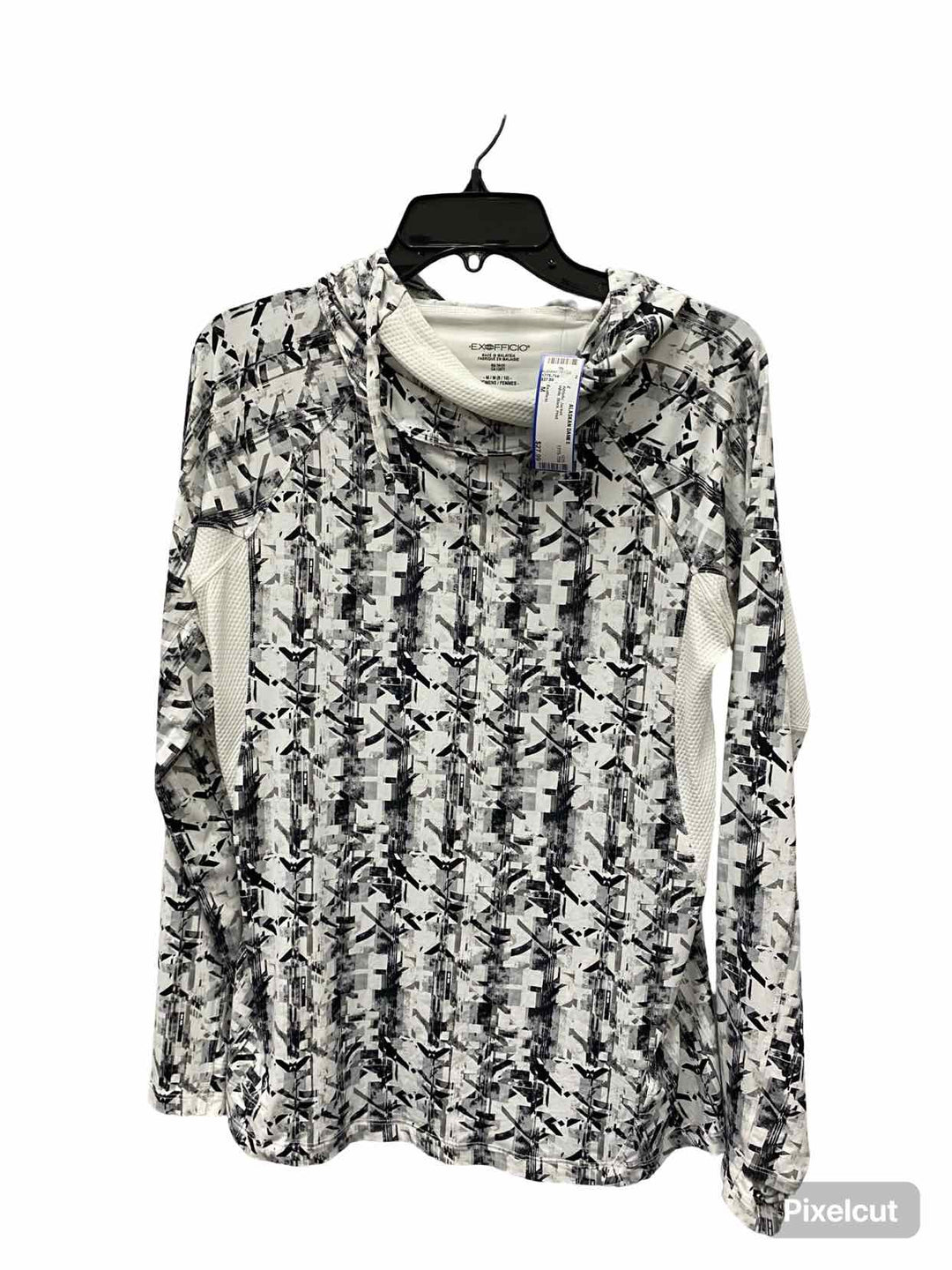 Exofficio Size M White Black Print Athletic Jacket