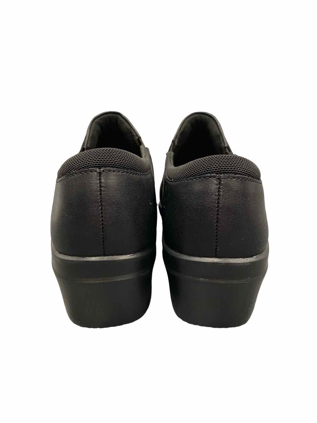 Clarks Shoe Size 8 Black Leather Upper Angie Pearl Loafers