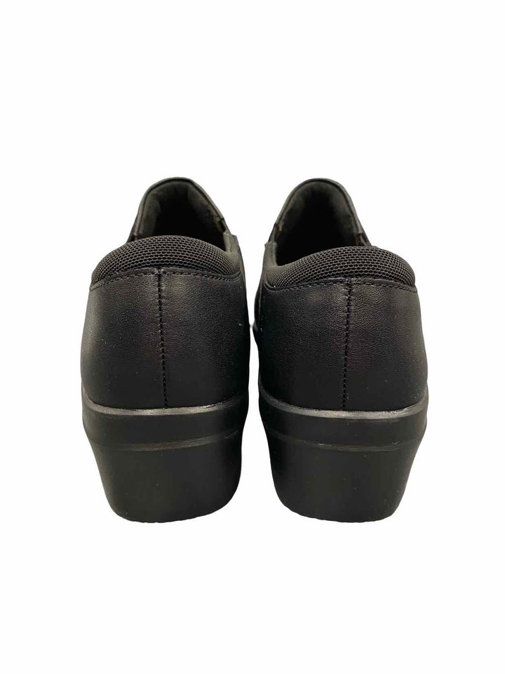 Clarks Shoe Size 8 Black Leather Upper Angie Pearl Loafers