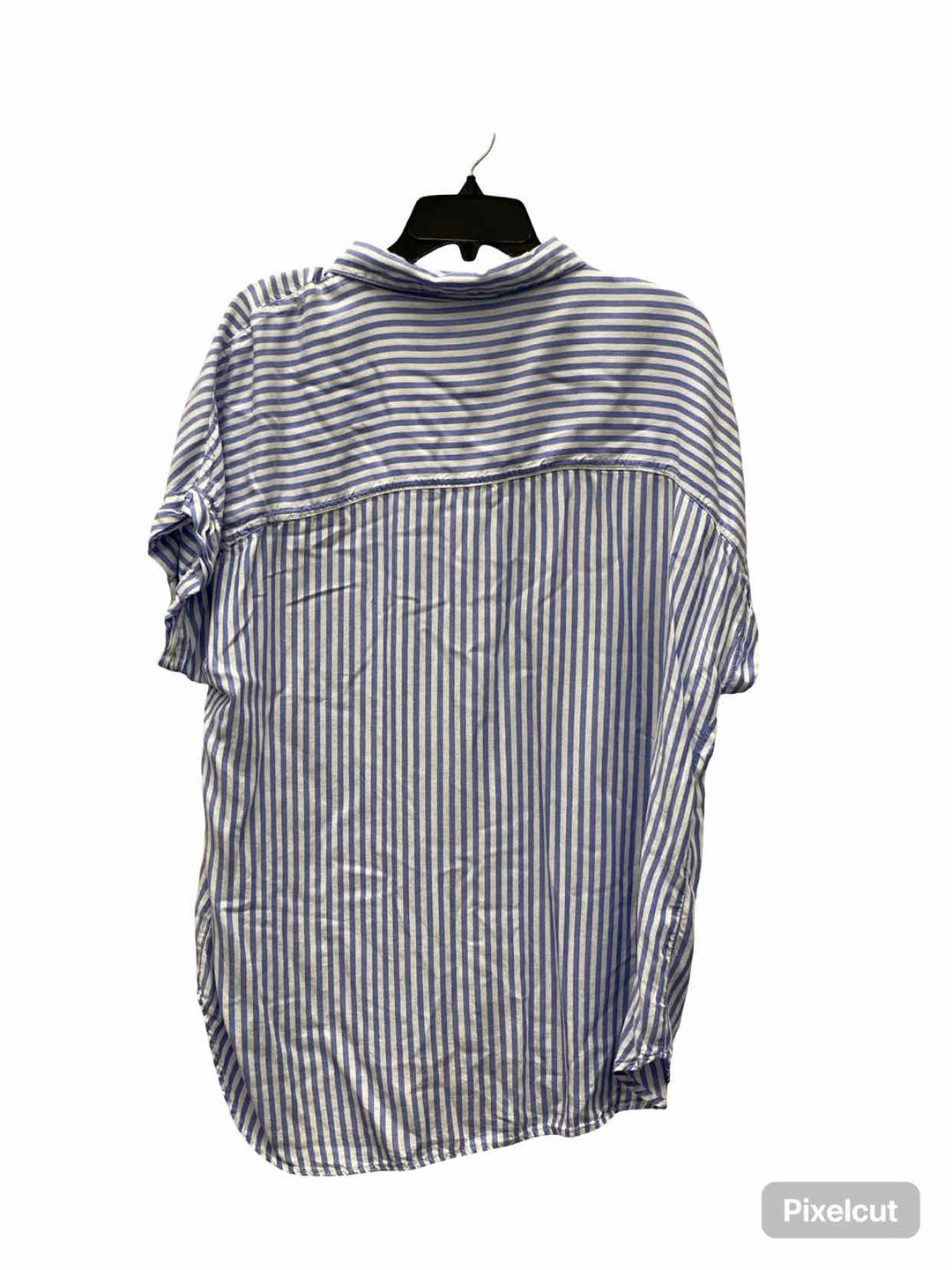 Beach LUnch Lounge Size XL Blue White Striped Long Sleeve Shirts