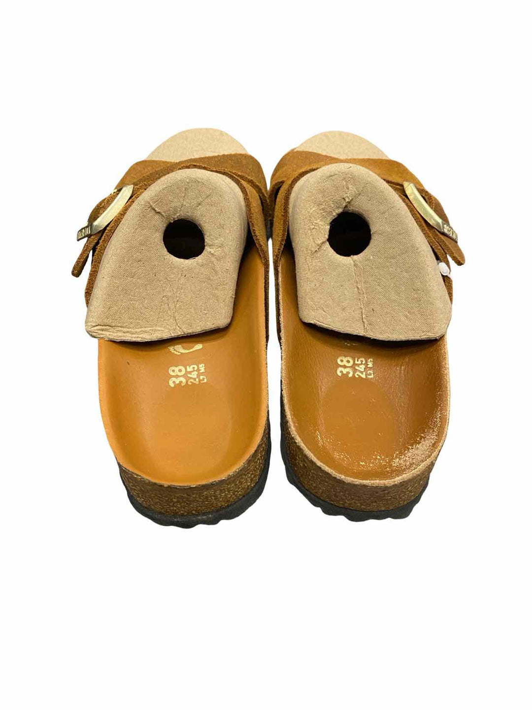Birkenstock Shoe Size 38 Gold Brown Leather Siena Sandals