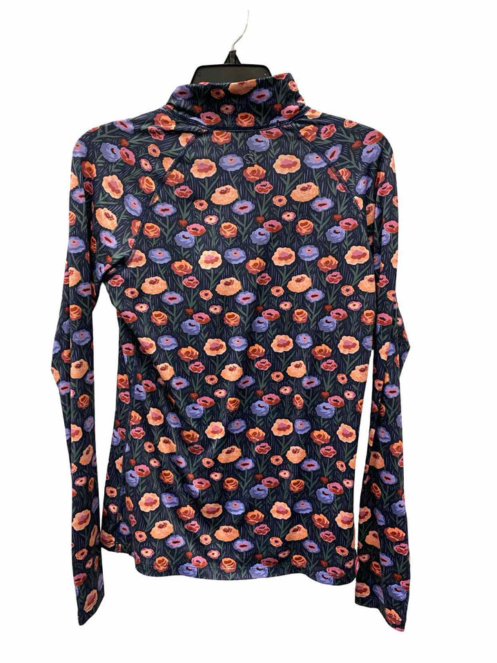 Rabbit Size S Green Pink Floral Athletic Long Sleeve