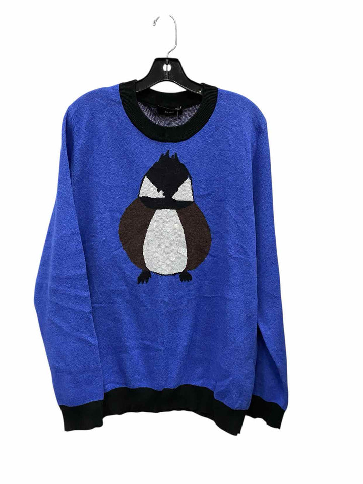 Unknown Brand Size XL Blue Black 55% Cotton Sweater