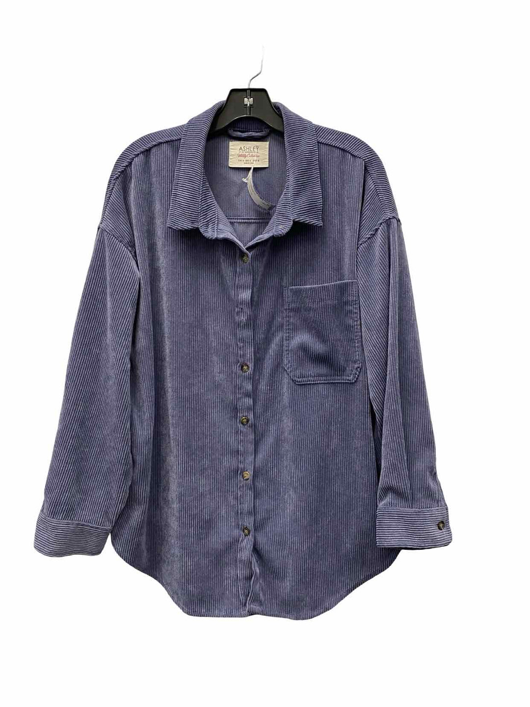 26 International Size L Blue Corduroy Long Sleeve Shirts