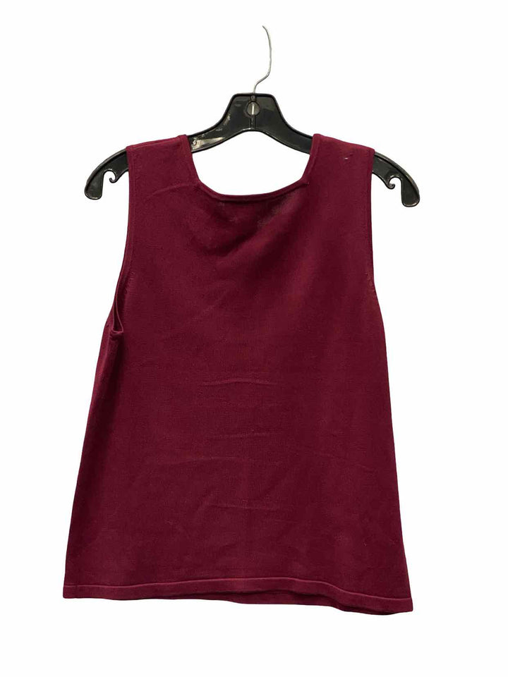 Stephanie Parks Size L Plum Silk/Cotton Tank Top