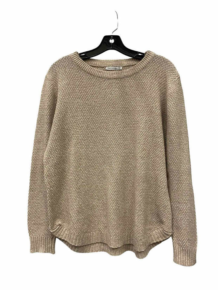 Pink Clover Size L Light Brown Sweater