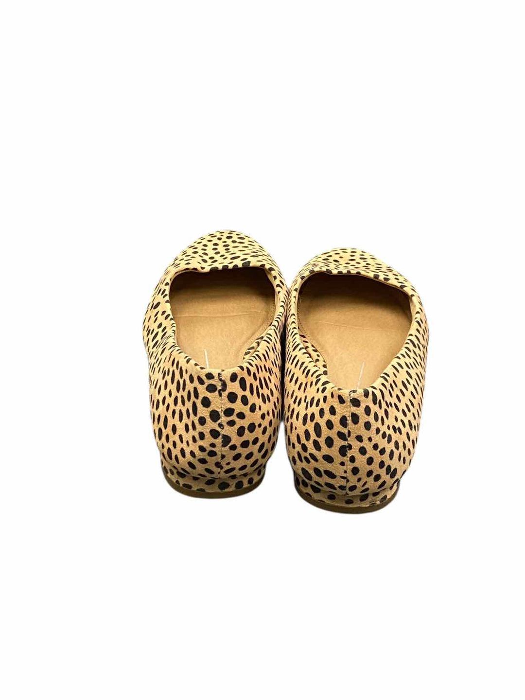 Report Shoe Size 9.5 Beige Black Manmade Flats