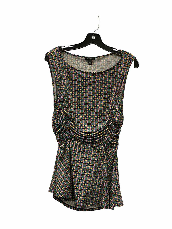 Halogen Size 1(S) Green Yellow Print Tank Top