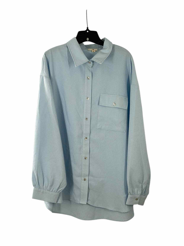 Entro Size 2X Blue Long Sleeve Shirts