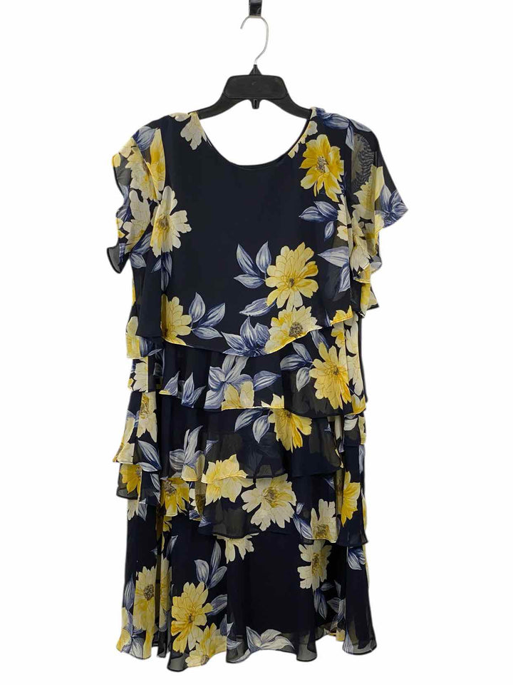 Jessica Howard Size 14 Blue Yellow Dress