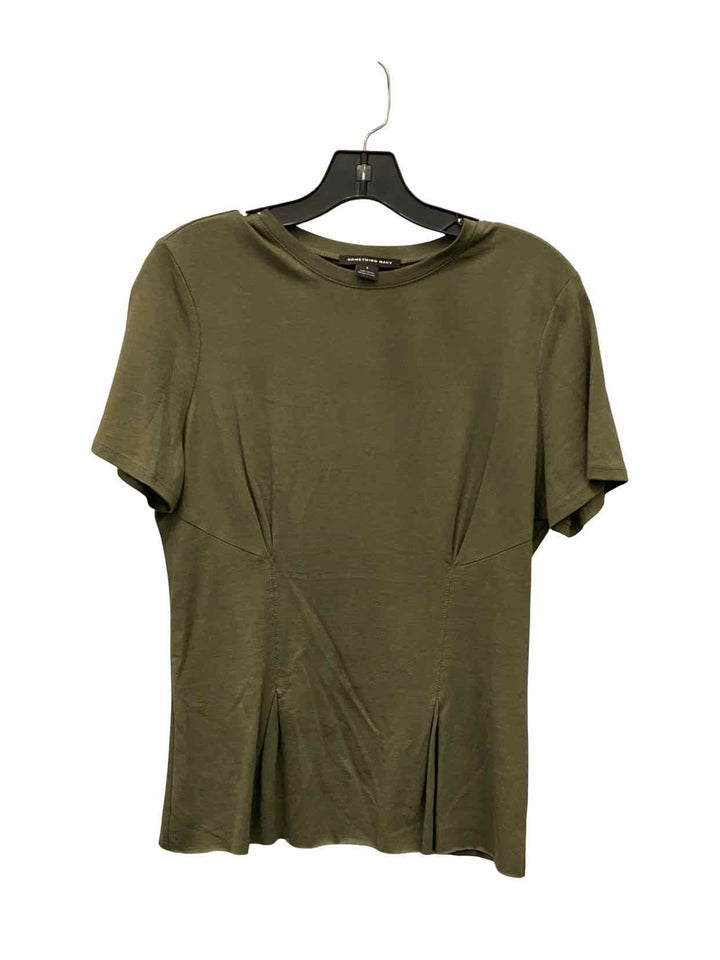 Something Navy Size S Green Short Sleeve Shirts