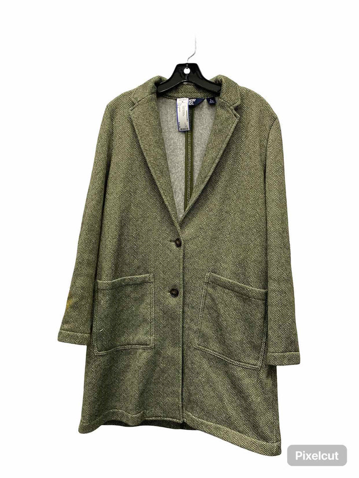 Lands End Size L Green Houndstooth Jacket (Outdoor)