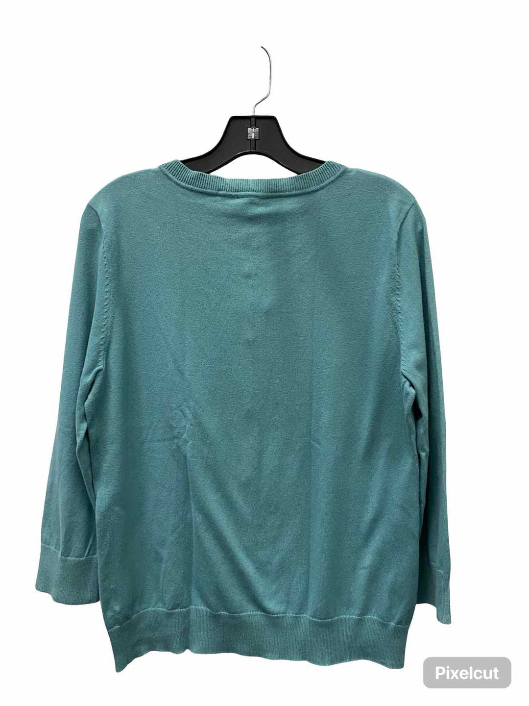 Talbots Size L Green Cotton Blend Sweater