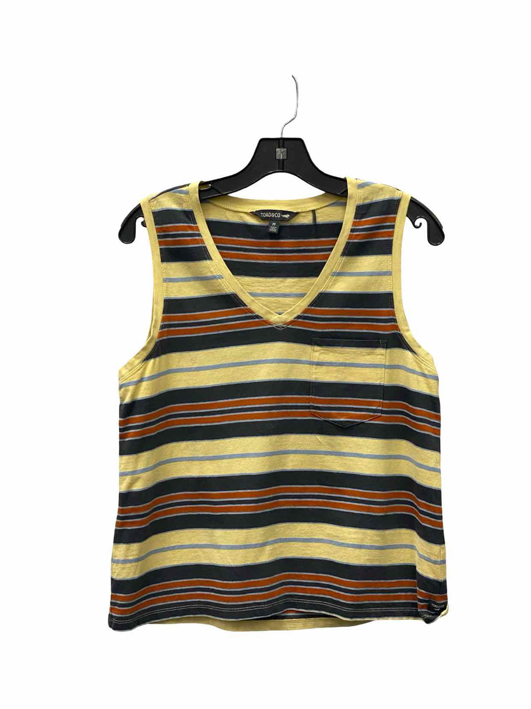 Toad & Co. Size M Yellow Multi Striped Tank Top