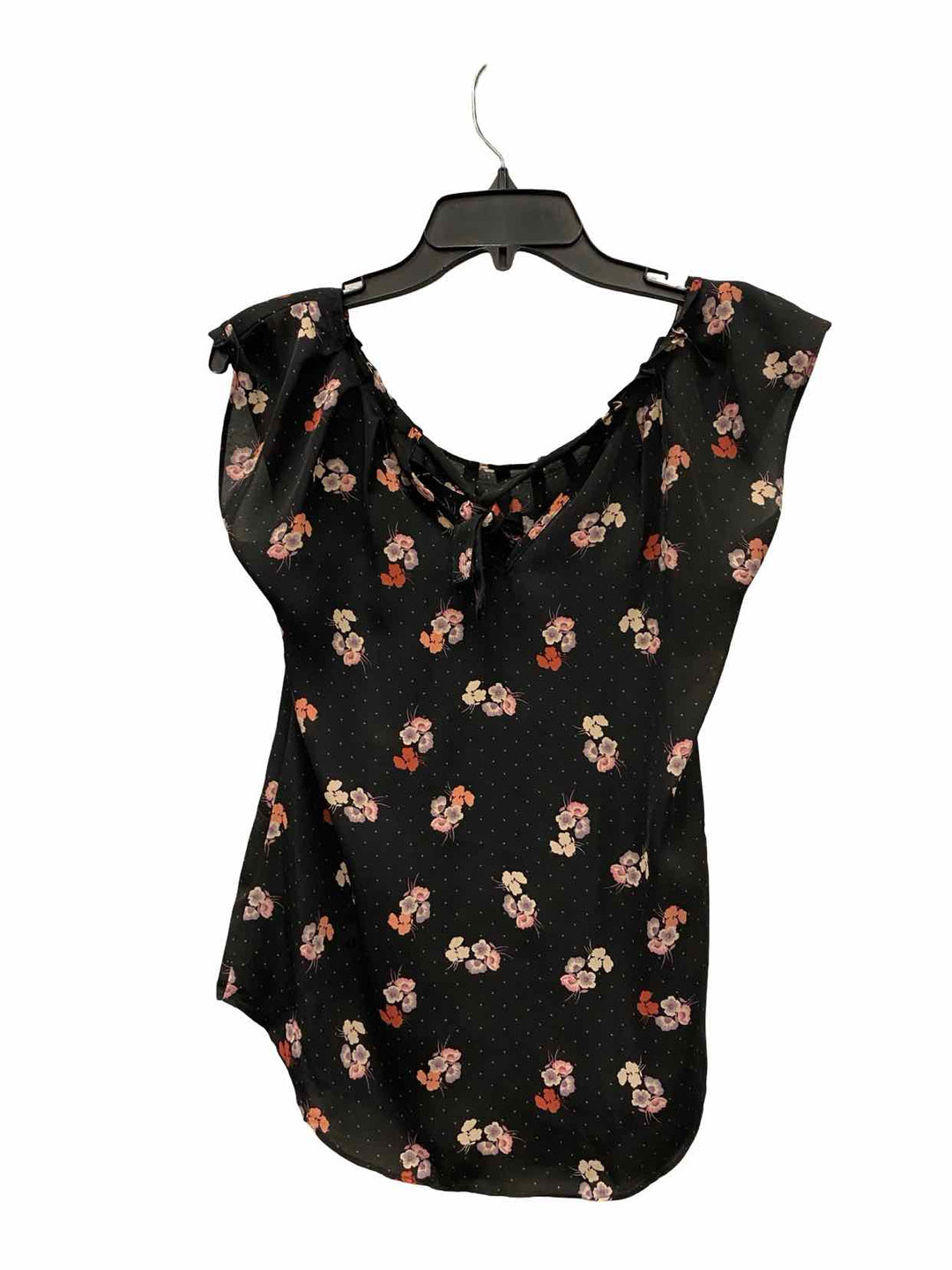 Lauren Conrad Size XS Black Pink Floral Tank Top
