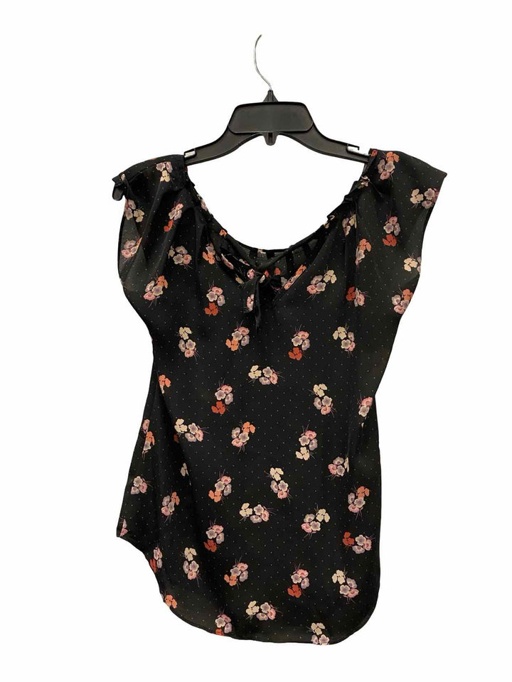 Lauren Conrad Size XS Black Pink Floral Tank Top