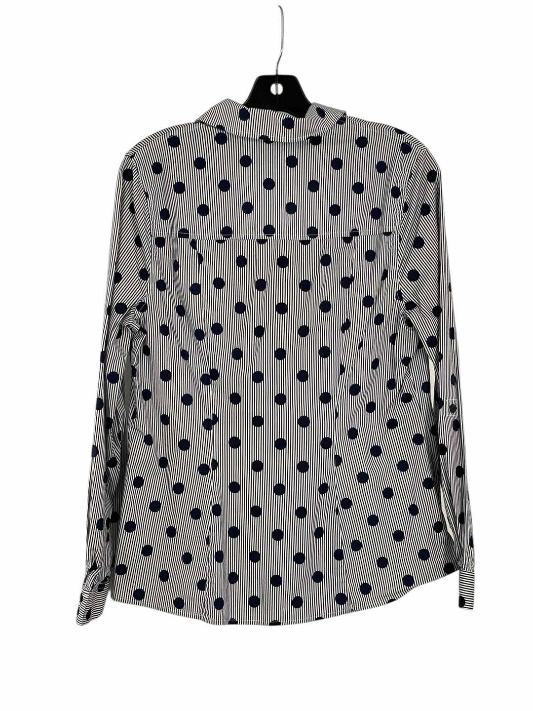 Bravissimo Size 10 Navy White Polka Dot Long Sleeve Shirts