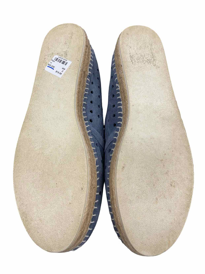 Steve Madden Shoe Size 11 Blue Leather Espradrille Flats