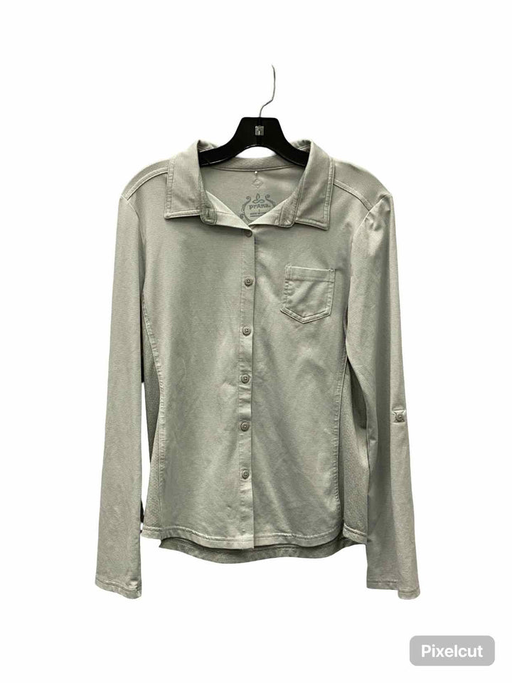 PrAna Size L Gray Long Sleeve Shirts