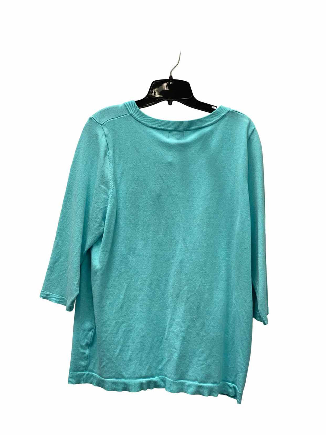 Unique Vintage Size 2X Sky Blue Rainbow Button Up Sweater