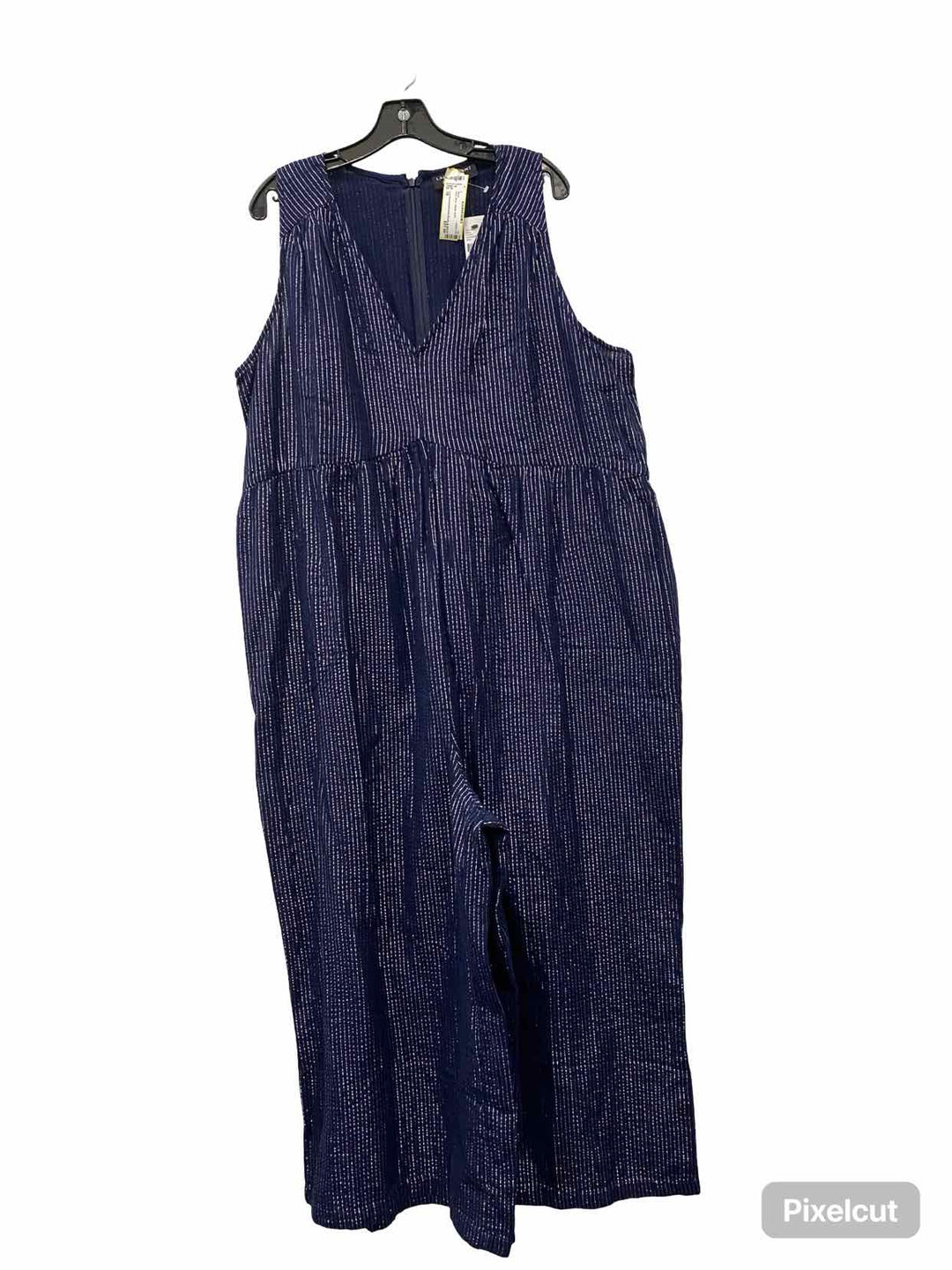 Lane Bryant Size 18 Navy Silver Striped Dress