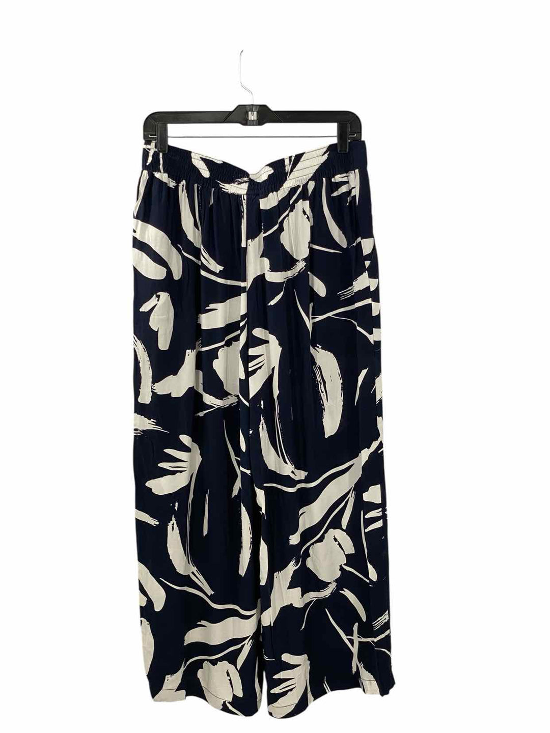 T Tahari Size L Blue White Pants