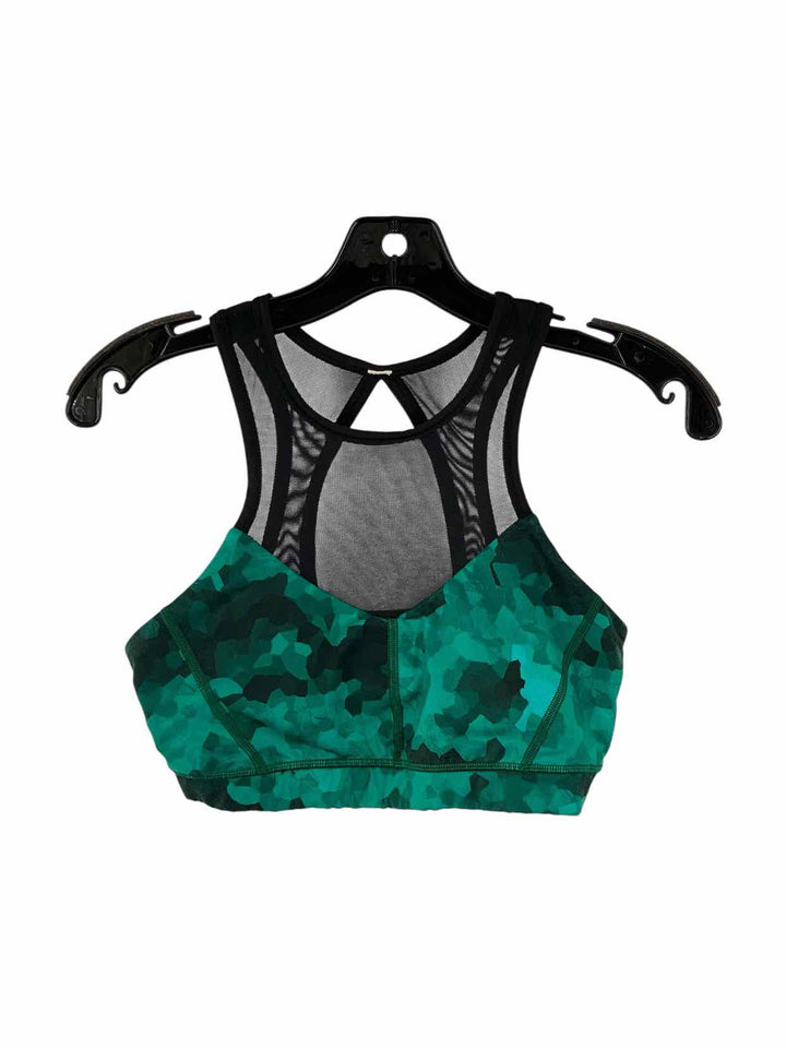 Lululemon Size 6 Green Black Athletic Bra