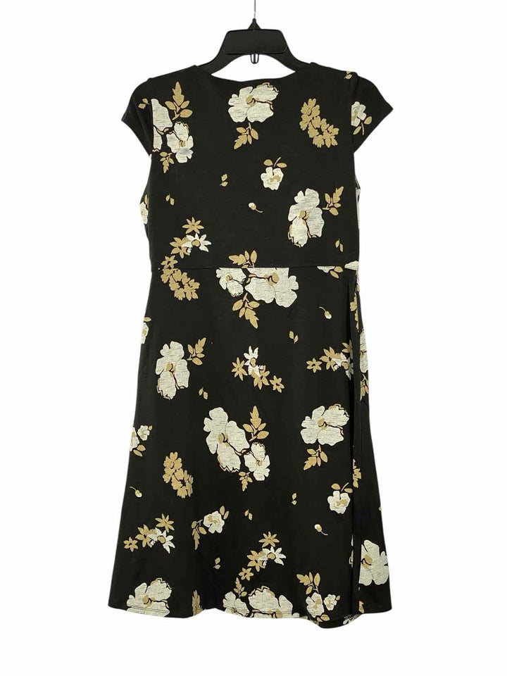 Toad & Co. Size S Black & White Yellow Floral Dress