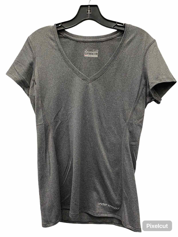 Under Armour Size L Grey Athletic Short Sleeve