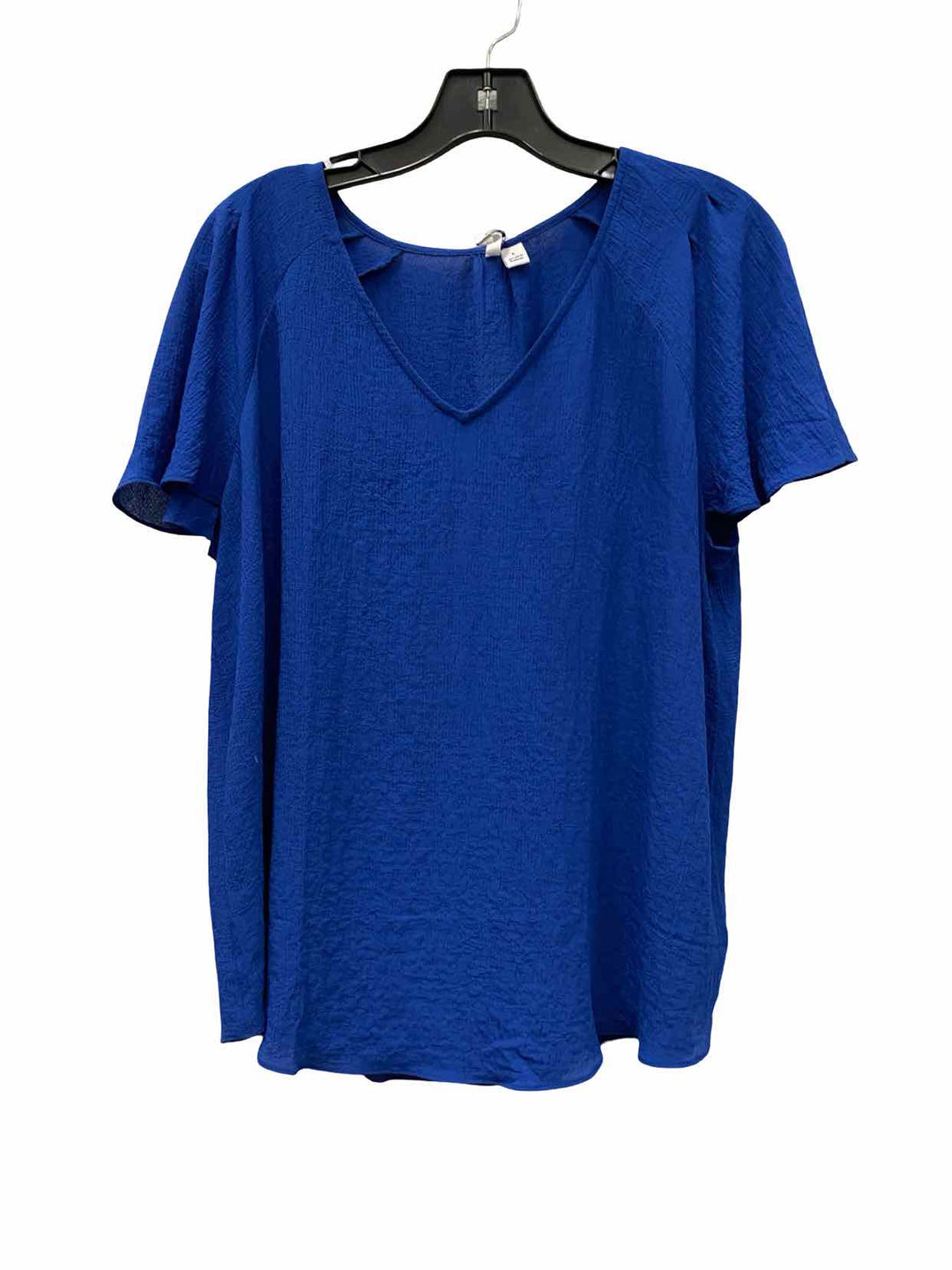 Elle Size L Blue Short Sleeve Shirts