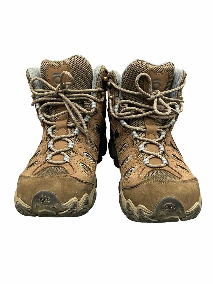 Oboz Shoe Size 10 Brown Grey Leather Hiking Sawtooth II Boots(Ankle)