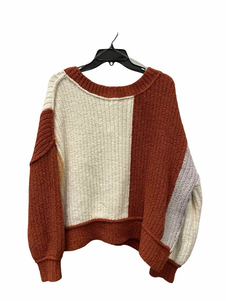 Pol Size M Cream Brown Color blck Sweater