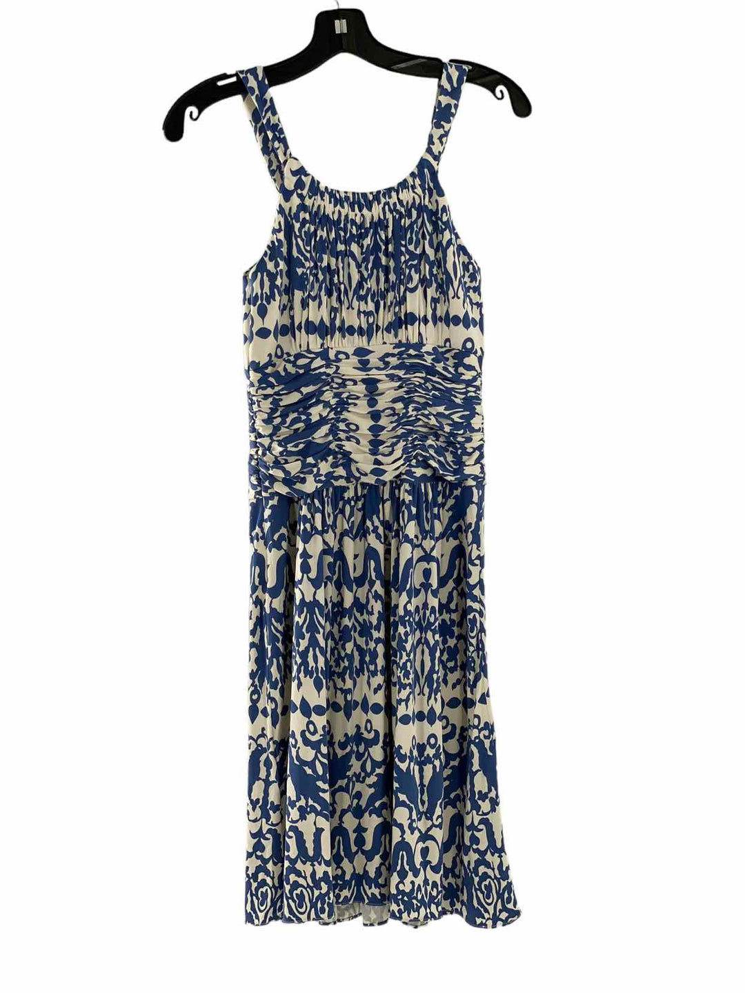 Cynthia Steffe Size XS White Blue Print Dress