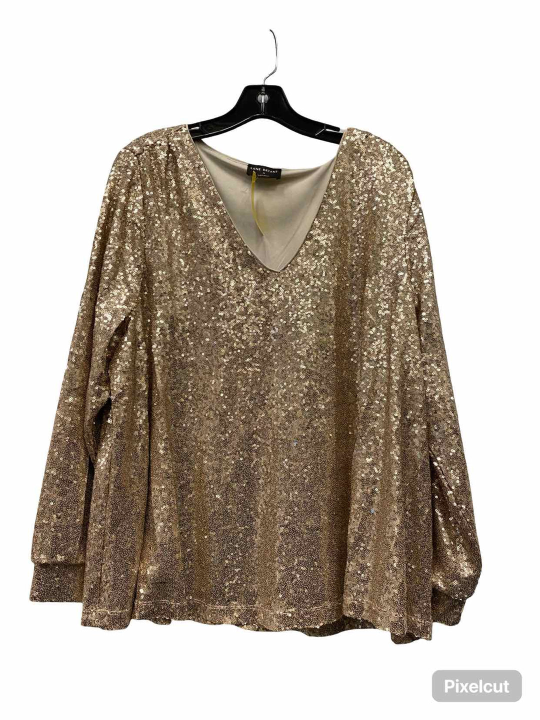 Lane Bryant Size 16 Rose Gold sequined Long Sleeve Shirts