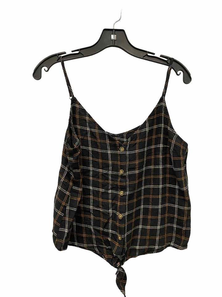 Abercrombie & Fitch Size M Black Plaid Tank Top