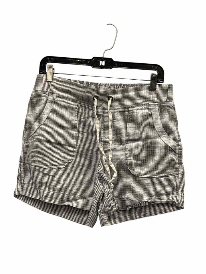 Athleta Size 6 Blue White Pinstripe Shorts