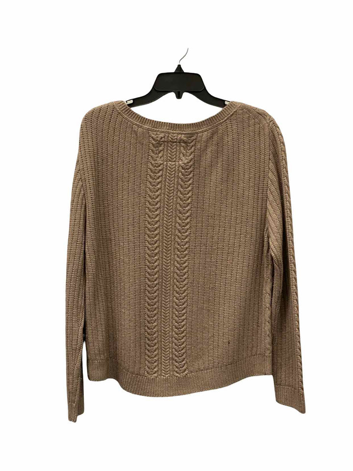 Sanctuary Size L Brown Cable Knit Sweater